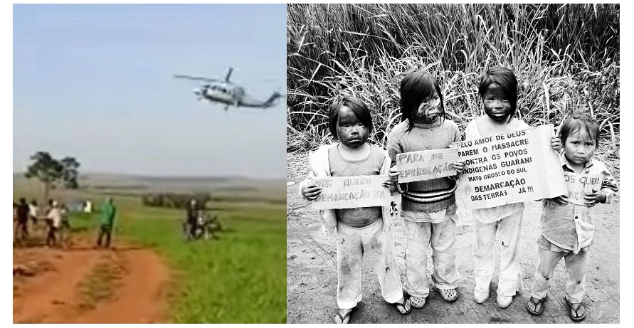 Diretamente do seu helicóptero, o Bispo Samuel Ferreira saúda a